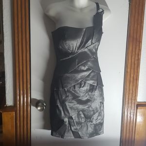 Metallic silver dress